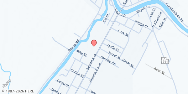Map showing St. Landry CAA - Sacred Heart Rectory at 403 N. Saizon St., Port Barre, LA