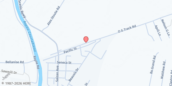 Map showing Town of Port Barre at 302 O G Track Rd., Port Barre, LA