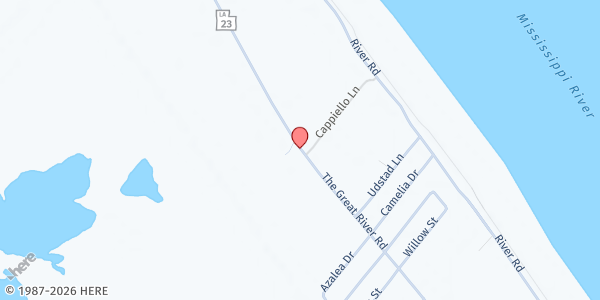 Map showing Greater Macedonia Baptist Church at 27796 Hwy. 23, Port Sulphur, LA