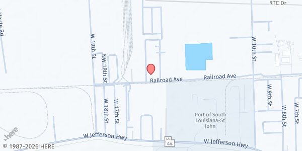 Map showing Greater New Plymouth Rock B.C. at 110 NW 13th St., Reserve, LA