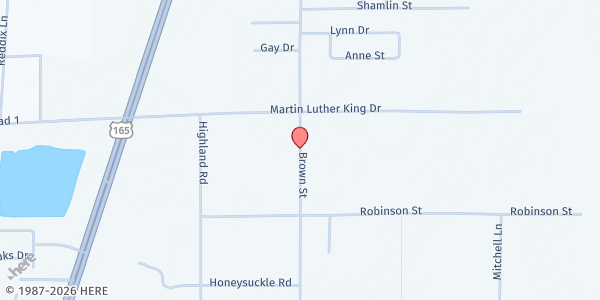 Map showing Christ Association – Ouachita at 516 Brown Rd., Richwood, LA