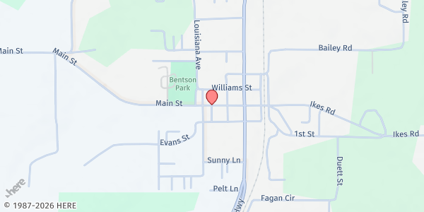 Map showing Church International (Rosepine) at 1436 Church St., Rosepine, LA