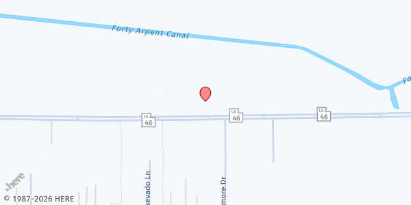 Map showing House of Refuge Assembly of God at 1561 LA Highway 46, Saint Bernard, LA