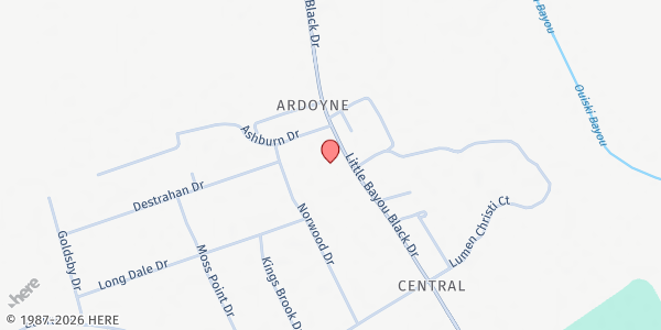 Map showing Houma Assembly at 2800 Hwy. 311, Schreiver, LA