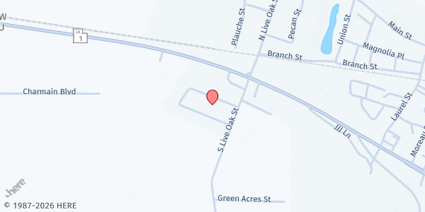 Map showing Simmesport Mobile Pantry - Tree Of Calvary Baptist Church at 1047 Holloway Blvd, Simmesport, LA