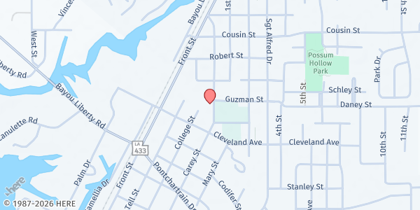 Map showing Community Christian Concern at 2515 Carey St., Slidell, LA