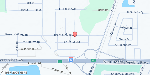 Map showing East-West Foundation at 37482 Browns Village Rd, Slidell, LA