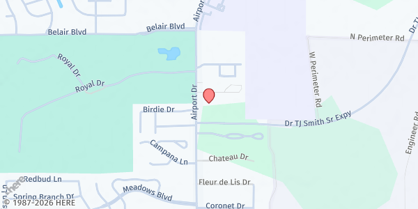 Map showing True Life Church - Celebrate Recovery Food Pantry at 62160 Airport Rd., Slidell, LA