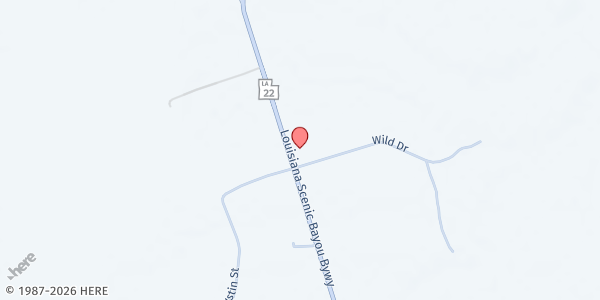 Map showing Killian Baptist Church Food Pantry at 27994 LA Hwy. 22, Springfield, LA