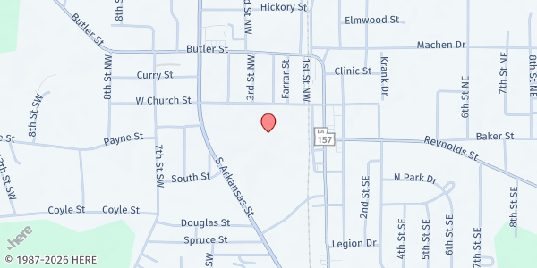 Map showing Little Free Pantry Springhill #2 at 301 W. Church St., Springhill, LA