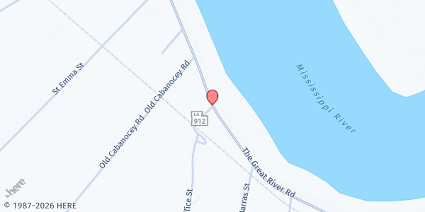 Map showing United Hands-St. James Catholic Church at 6613 Highway 18, St. James, LA