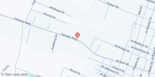 Map showing SMILE - St Martinville at 2097 Terrace Hwy, St Martinville, LA