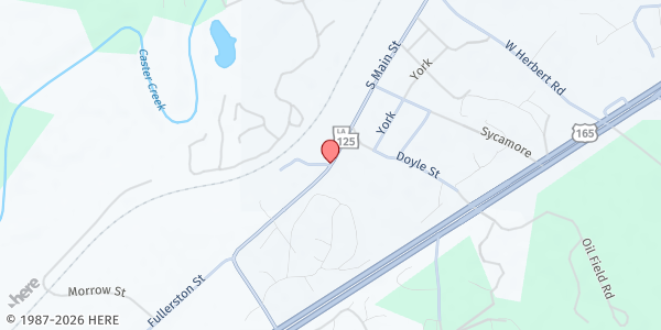 Map showing Love's Lighthouse at 9970 S. Main St., Tullos, LA