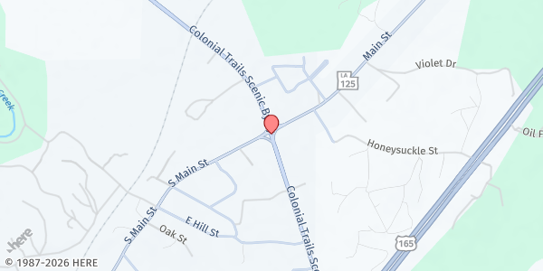 Map showing Love's Lighthouse at 21130 US-84, Tullos, LA