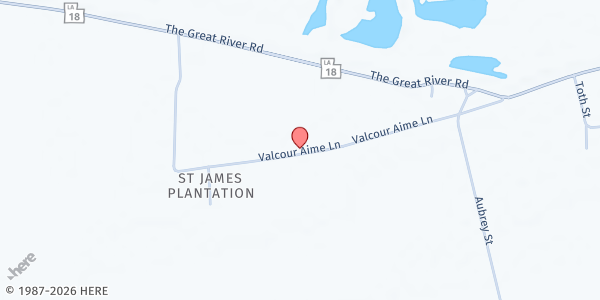 Map showing Word Teaching Ministries at 2554 Hwy 20, Vacherie, LA