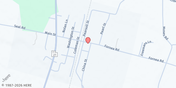 Map showing Mary's Chapel UMC at Post Office Box 195, Varnado, LA