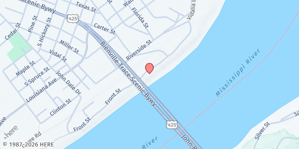 Map showing Vidalia Mobile Pantry - Vidalia Riverfront at 112 Front Street, Vidalia, LA