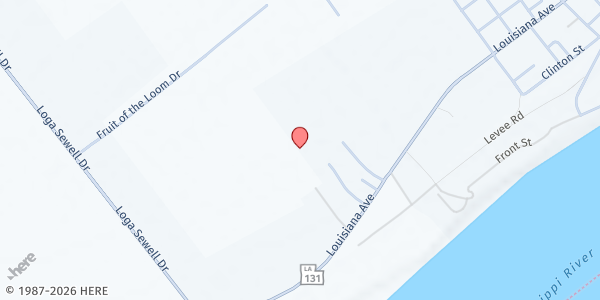 Map showing Vidalia Riverfront at 112 Front Street, Vidalia, LA