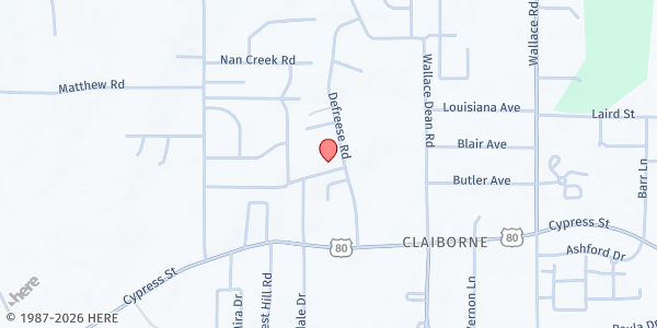 Map showing The Gathering at 207 Defreese Rd., W. Monroe, LA