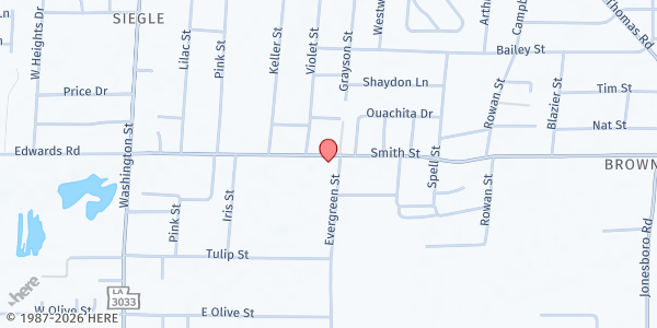 Map showing Hellfighters at 601 Desiard St., West Monroe, LA