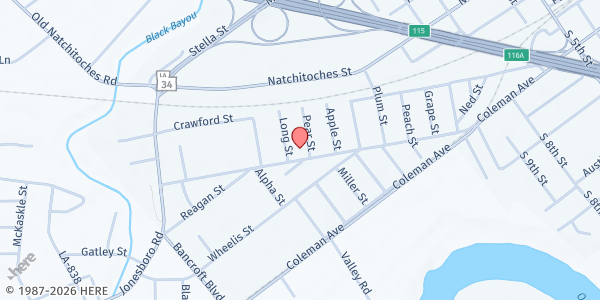 Map showing Living Gospel Church at 700 Montgomery Ave., West Monroe, LA