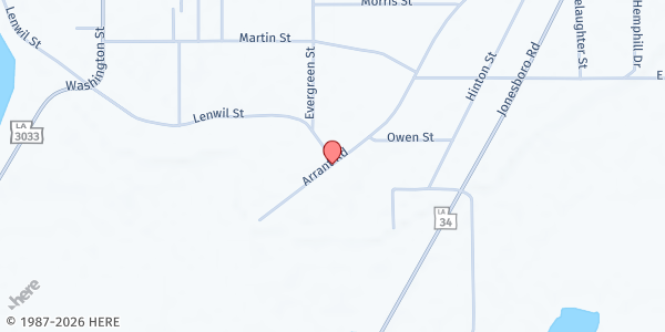 Map showing OMCAP Food Pantry at 401 Arrant Rd., West Monroe, LA
