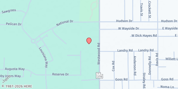 Map showing FBC of Westlake at 2617 Westwood Rd., Westlake, LA