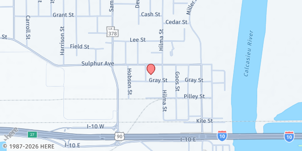 Map showing Westlake United Methodist Church at 704 Johnson St, Westlake, LA