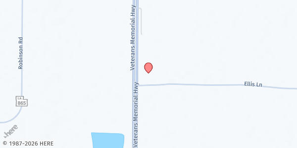 Map showing Franklin River Of Life Church at 127 Ellis Ln, Winnsboro, LA