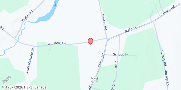 Map showing Field of Greens at 24 Winslow Road, Albion, ME