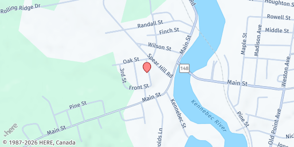 Map showing Center Point Community Church - Marantha Assembly Church at 15 Church Street, Anson, ME