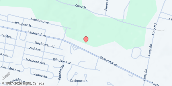 Map showing Bridging the Gap: Addie's Attic Basic Essentials Warming Center at 209 Eastern Ave, Augusta, ME
