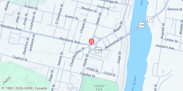 Map showing Maine Nutrition Council - Augusta at Augusta, Augusta, ME