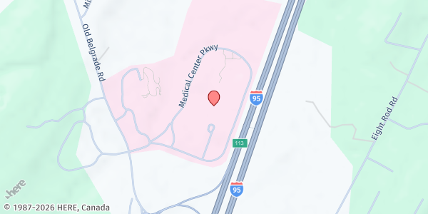 Map showing MaineGeneral Behavioral Health Services - Food Pantry at 35 Medical Center Pkwy, Augusta, ME