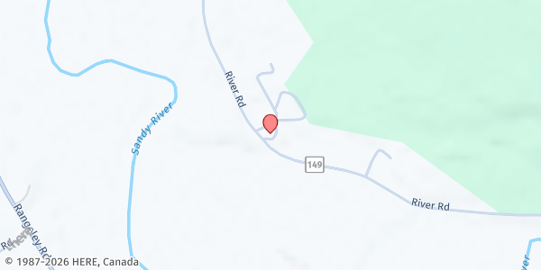 Map showing Riverweb Farm at 300 River Road, Avon, ME