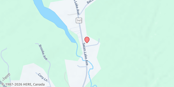 Map showing Belfast Church of the Nazarene Food Pantry at 95 Swan Lake Avenue, Belfast, ME