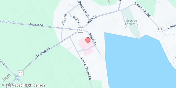 Map showing Northern Light Blue Hill Hospital at 57 Water St, Blue Hill, ME