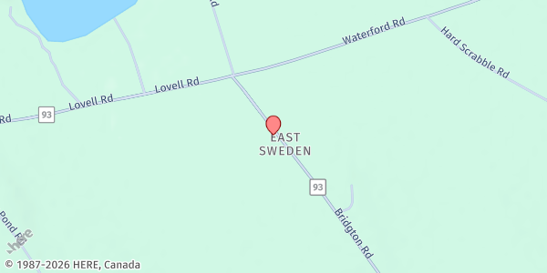 Map showing Sweden Community Church at 137 Bridgton Rd, Bridgton, ME
