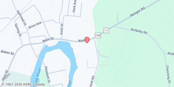 Map showing SVH Family Care at 1309 Main St, Clinton, ME