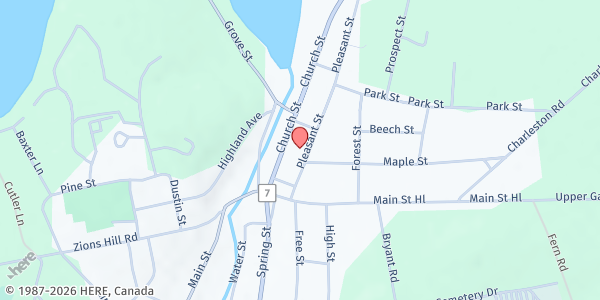 Map showing Hometown Healthcare at 29 Church St, Dexter, ME