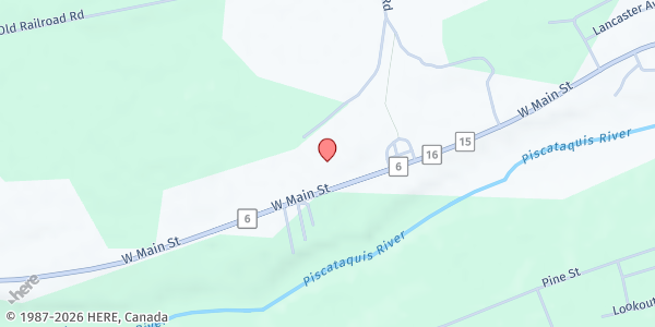 Map showing Dover Cove Farmers' Market at 1033 South St, Dover-Foxcroft, ME