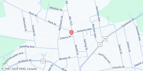 Map showing Dover-Foxcroft Area Food Center at 76 North St, Dover-Foxcroft, ME