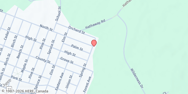 Map showing I Care Ministries at 45 Spring St., East Millinocket, ME