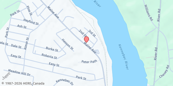 Map showing by appt only at by appt only, Farmingdale, ME
