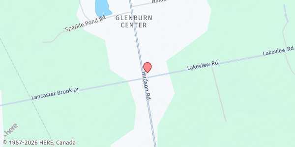Map showing Glenburn Evangelical Covenant Church at 911 Hudson Road, Glenburn, ME