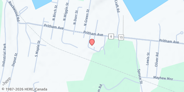 Map showing Northern Light CA Dean Hospital Food Pantry at 364 Pritham Ave, Greenville Junction, ME