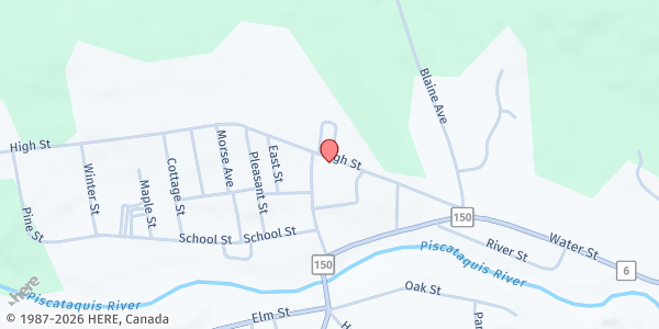 Map showing Helios Horsepower Farm at 49 High Street, Guilford, ME