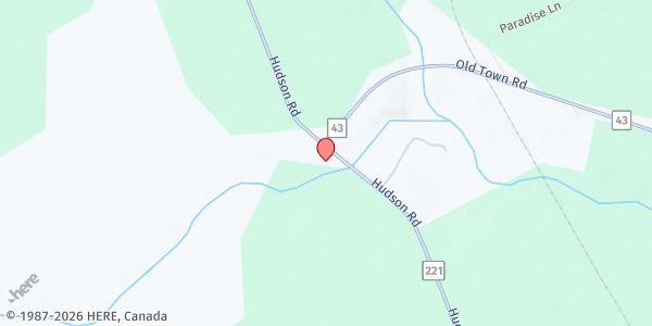 Map showing Samaritan, Inc @ Hudson Baptist Church at 2328 Hudson Road, Hudson, ME