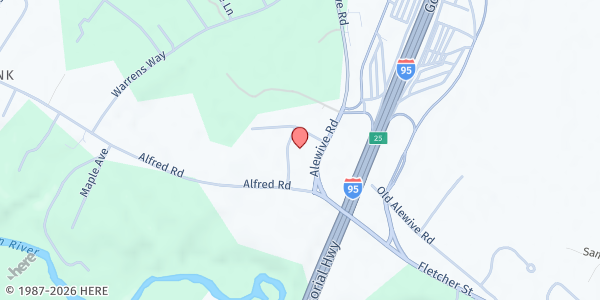 Map showing New England Cancer Specialists - Food Pantry Location at 2 Independence Dr, Kennebunk, ME