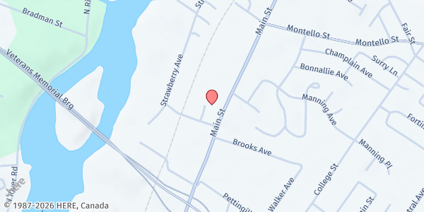 Map showing Androscoggin Home Healthcare & Hospice - Lewiston at 15 Strawberry Ave, Lewiston, ME